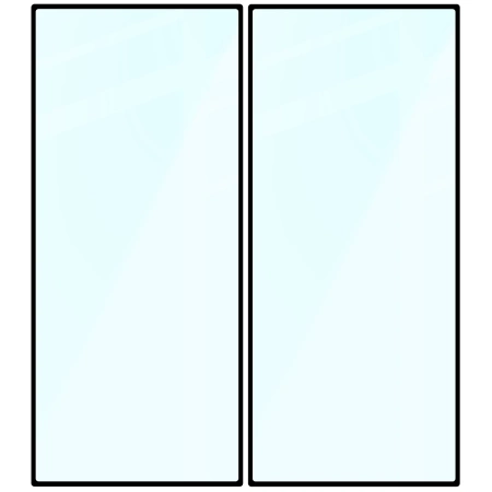 Szkło hartowane Bizon Glass Edge Duo do Galaxy Z Fold7, czarna ramka, 2 sztuki