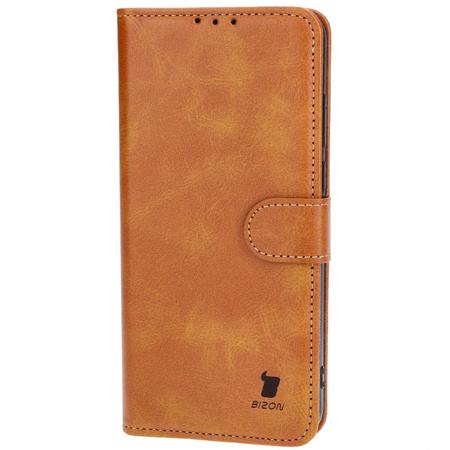 Etui z klapką Bizon Case Pocket do Motorola Moto G84 5G, brązowe