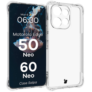 Elastyczne etui Bizon Case Salpa do Motorola Edge 50 Neo, przezroczyste