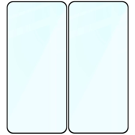 Szkło hartowane Bizon Glass Edge Duo do Xiaomi 12T / 12T Pro, czarna ramka, 2 sztuki
