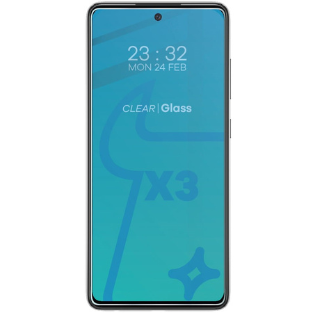 Szkło hartowane Bizon Glass Clear - 3 szt. + obiektyw, Galaxy A52s 5G, A52 4G/5G