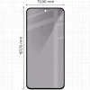 Prywatyzujące szkło hartowane Bizon Glass Edge Shadow Duo do Galaxy M35 5G / A35 5G / A55 5G, przyciemniane z czarną ramką, 2 sztuki