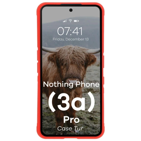 Pancerne etui Bizon Case Tur do Nothing Phone (3a) Pro, czerwone