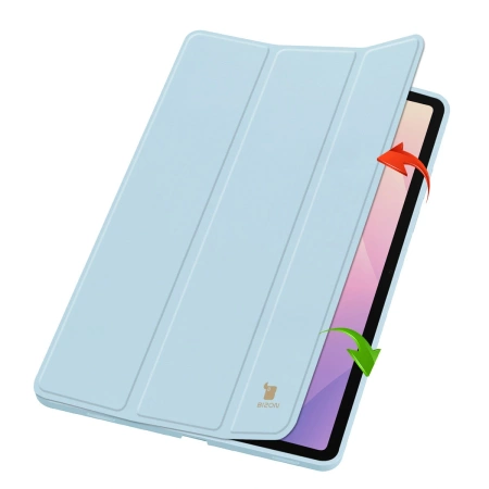Etui z klapką Bizon Case Tab Lizard do Galaxy Tab S11, błękitne