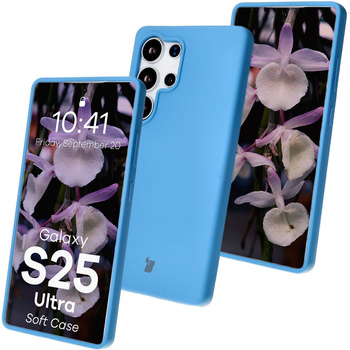 Silikonowe etui Bizon Soft Case do Galaxy S25 Ultra, ciemnoniebieskie