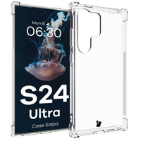 Elastyczne etui Bizon Case Salpa do Galaxy S24 Ultra, przezroczyste