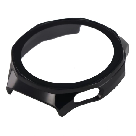 Etui ze szkłem do zegarka Bizon Case+Glass Watch do Huawei Watch GT6 Pro 46 mm, czarne