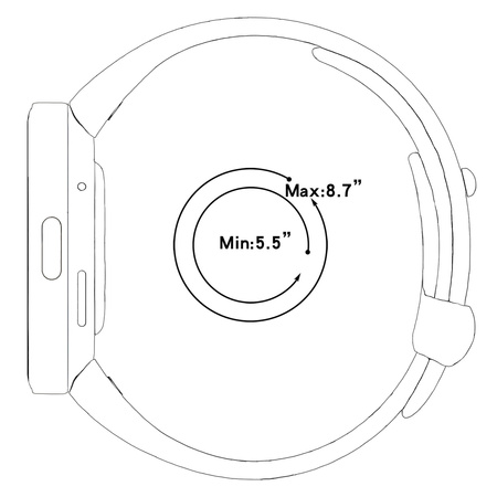Pasek Bizon Strap Watch Nessy do Xiaomi Redmi Watch 3, granatowy