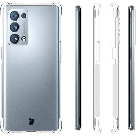 Etui + 2x folia Bizon Case Clear Pack do Oppo Reno 6 Pro 5G, przezroczyste