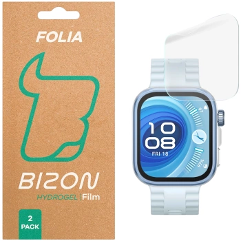 Folia hydrożelowa na ekran Bizon Glass Watch Hydrogel Duo do Huawei Watch Fit 4 / 4 Pro, 2 sztuki