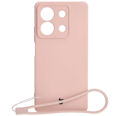 Etui Bizon Case Silicone Sq do Xiaomi Redmi Note 13 5G, jasnoróżowe