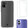 Etui + 2x folia + obiektyw Bizon Case Clear Pack do Motorola Moto Edge 30 Neo, przezroczyste
