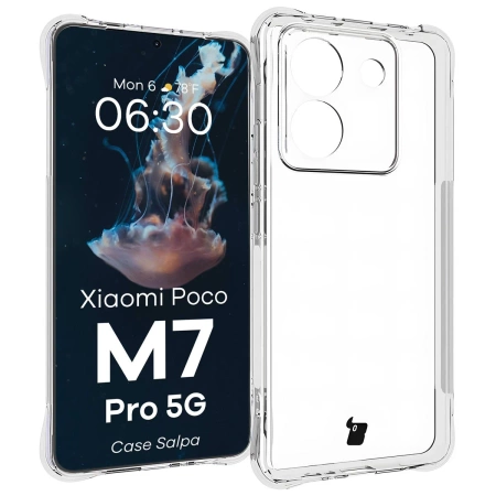 Elastyczne etui Bizon Case Salpa do Xiaomi Poco M7 Pro 5G, przezroczyste