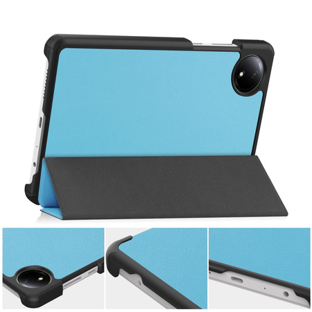 Etui z klapką Bizon Case Tab Croc do Xiaomi Redmi Pad SE 8.7, niebieskie