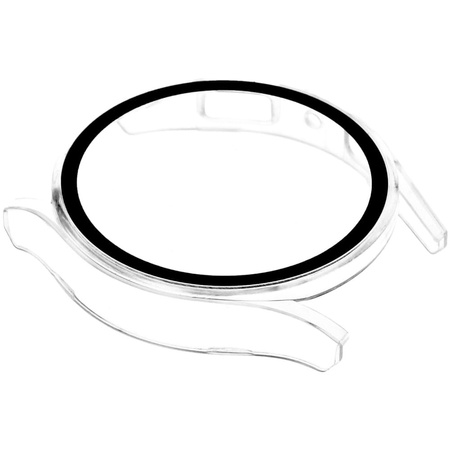 Etui Bizon Case+Glass do Galaxy Watch FE / 5 / 4 40mm, przezroczyste