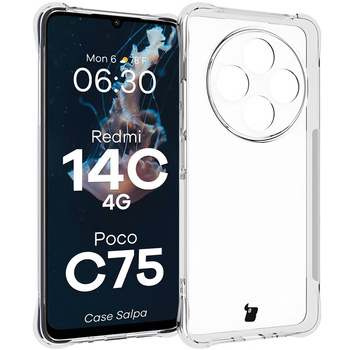 Elastyczne etui Bizon Case Salpa do Xiaomi Redmi 14C 4G / POCO C75, przezroczyste