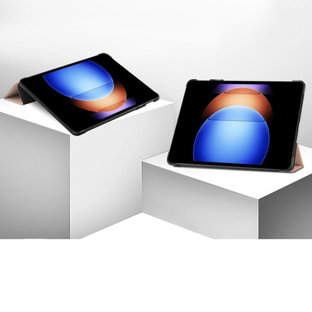 Etui Bizon Case Tab Croc do Xiaomi Pad 6S Pro, różowozłote