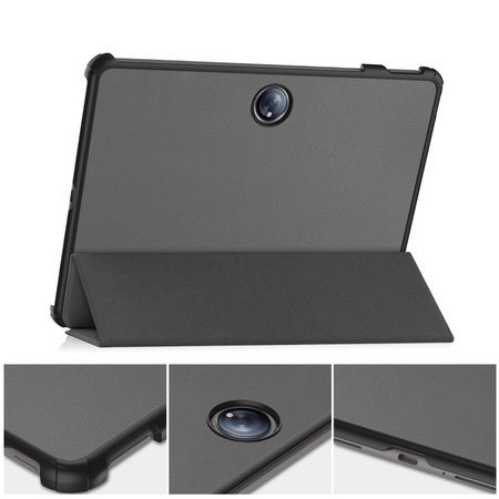 Etui z klapką Bizon Case Tab Croc do OnePlus Pad 2 / Pad Pro, szare