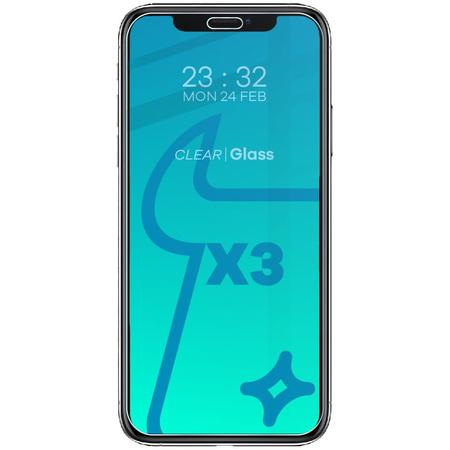 Szkło hartowane Bizon Glass Clear - 3 szt. + obiektyw, iPhone Xs Max