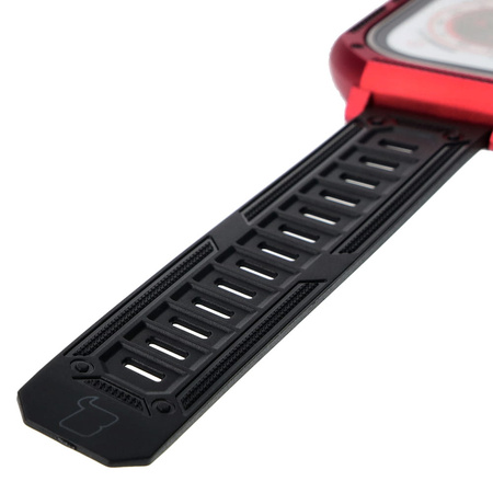 Etui z paskiem Bizon Strap + Case Watch Armor do Apple Watch Ultra 49mm, czerwone