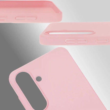 Etui Bizon Case Łupka do Galaxy S25, różowe