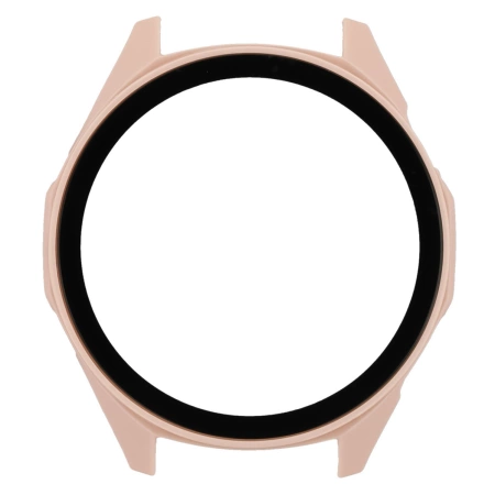 Etui ze szkłem do zegarka Bizon Case Watch Adamo do Huawei Watch GT6 46 mm, różowe