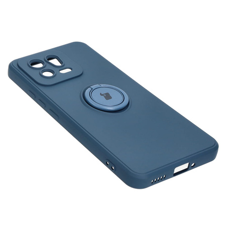 Etui Bizon Case Silicone Ring Sq do Xiaomi 13, granatowe