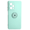 Etui Bizon Case Silicone Ring Sq do Xiaomi Redmi Note 12 Pro Plus 5G, turkusowe