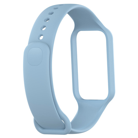 Etui z paskiem Bizon Strap + Case Watch Dots do Xiaomi Redmi Smart Band 2 / Xiaomi Mi Band 8 Active, błękitne