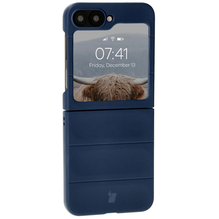 Pancerne etui Bizon Case Tur do Galaxy Z Flip7 FE / Z Flip6, granatowe