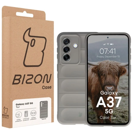 Pancerne etui Bizon Case Tur do Galaxy A37 5G, jasnoszare