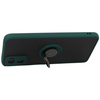 Etui z uchwytem na palec Bizon Case Hybrid Ring do Motorola Moto E22 / E22i, przydymione z ciemnozieloną ramką
