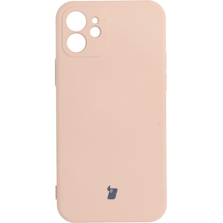 Etui Bizon Case Silicone do iPhone 12, jasnoróżowe