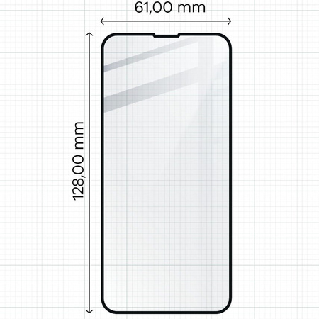 Szkło hartowane Bizon Glass Edge do iPhone 13 Mini, czarne
