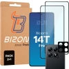 2x Szkło + szybka na aparat Bizon Edge 2 Pack do Xiaomi 14T Pro