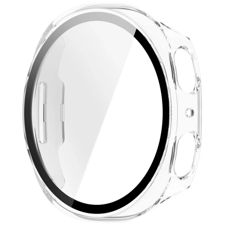 Etui ze szkłem do zegarka Bizon Case Watch Adamo do Samsung Galaxy Watch 8 44 mm, przeźroczyste