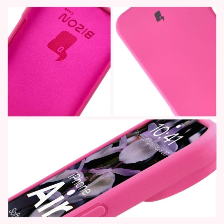 Silikonowe etui Bizon Soft Case do iPhone Air, fuksja