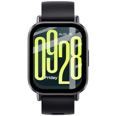 Szkło hybrydowe Bizon Glass Watch Edge Hybrid dla Xiaomi Redmi Watch 5 Active, czarne