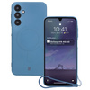 Silikonowe etui z pierścieniem magnetycznym Bizon Case Silicone Magnetic Sq do Galaxy A16 4G / 5G, granatowe