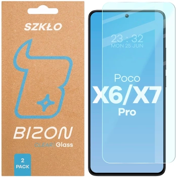 Szkło hartowane Bizon Glass Clear Duo do Xiaomi POCO X6 Pro / X7 Pro, 2 sztuki