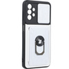 Etui Bizon Case Camshield Card Slot Ring do Galaxy A13 4G, białe