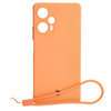Etui Bizon Case Silicone Sq do Xiaomi Poco F5, pomarańczowe