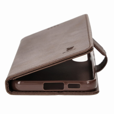 Etui Bizon Case Wallet do Samsung Galaxy S23 Plus, ciemnobrązowe