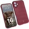 Pancerne etui Bizon Case Tur do iPhone 16 Plus, burgundowe