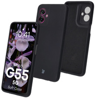 Silikonowe etui Bizon Soft Case do Motorola Moto G55 5G, czarne