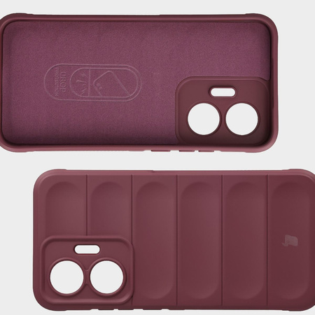 Pancerne etui Bizon Case Tur do Xiaomi POCO F7, burgundowe