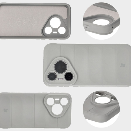 Pancerne etui Bizon Case Tur do Huawei Pura 70 Pro / Pro+, jasnoszare