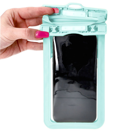 Etui wodoszczelne Bizon Case Hydrowrap, 2 sztuki, miętowe