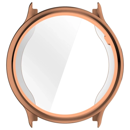 Etui z osłoną ekranu Bizon Case Watch Felipe do Garmin Vivoactive 6, różowozłote