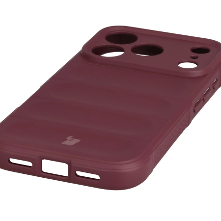 Pancerne etui Bizon Case Tur do iPhone 17 Pro, burgundowe